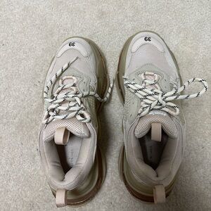 Balenciaga Beige and Cream Sneakers